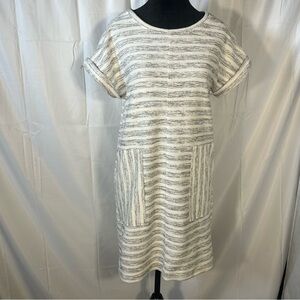 LOFT cream and Gray Sweater dress size XS